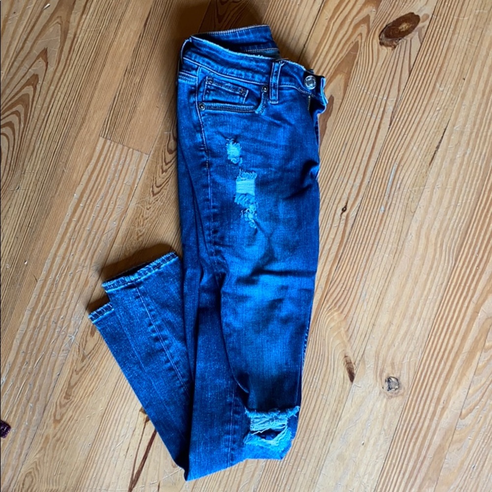 Silver Skinny Jeans
